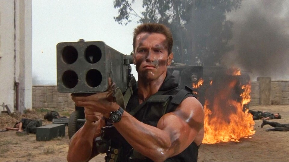 The Phantom Commando with Arnold Schwarzenegger is currently only available in 1,080p. (Image: DisneyFox)