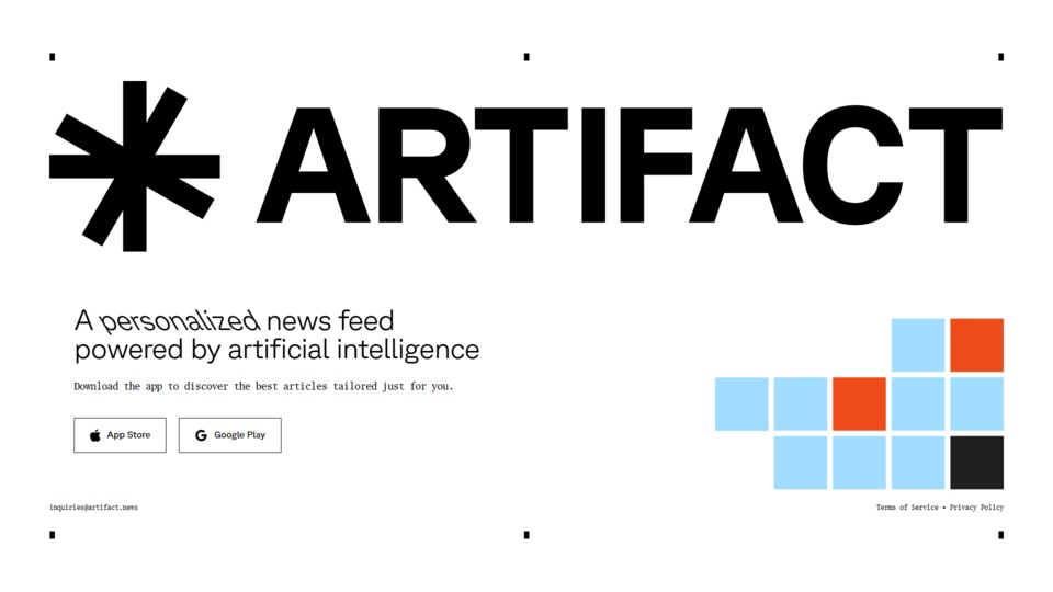 Na klar: Als neue App kann Artifact nicht auf Künstliche Intelligenz im Werbematerial verzichten.