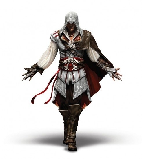 Die Kleidung des Helden Ezio Auditore de Firenze erinnert an die von Altair. 