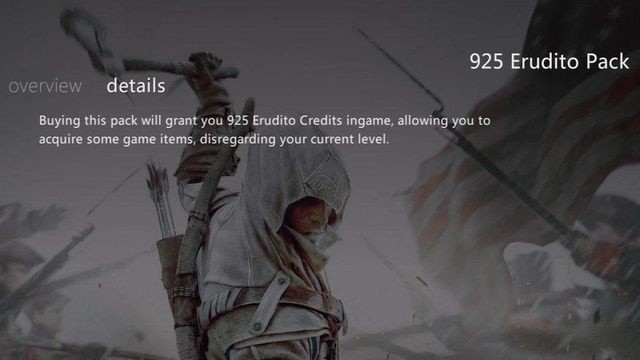 Was hat es mit den gegen Euros zu erwerbenden »Erudito Credits« für Assassin's Creed 3 genau auf sich?