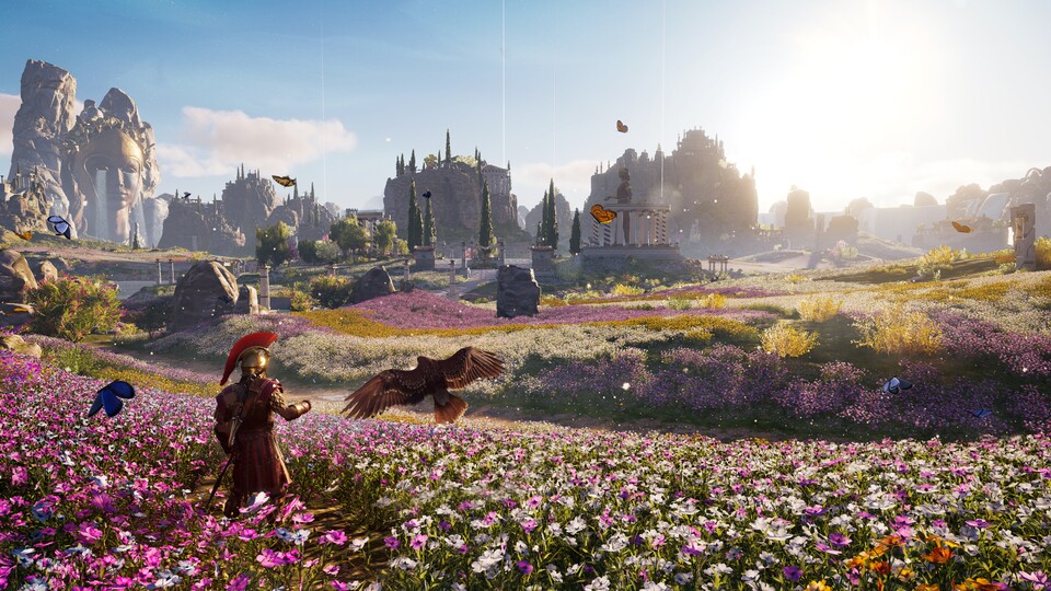 So idyllisch war Assassin’s Creed noch nie: Das Elysion ist das Paradies – zumindest optisch.