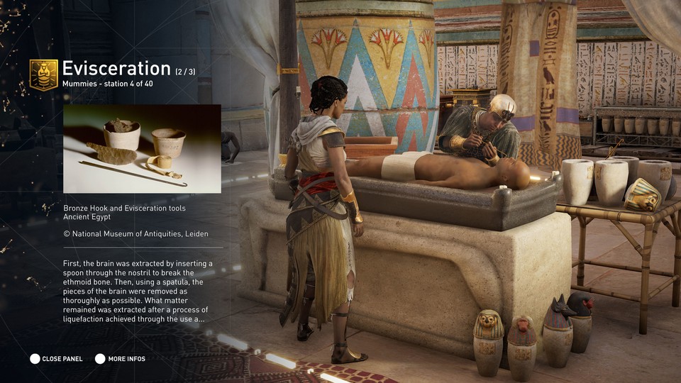 Assassin's Creed: Origins lehrt uns allerlei Dinge über das alte Ägypten, zum Beispiel wie Mumifizierungen abgelaufen sind.