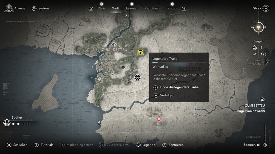 Gerüchte werden als runde Symbole auf eurer Weltkarte platziert.