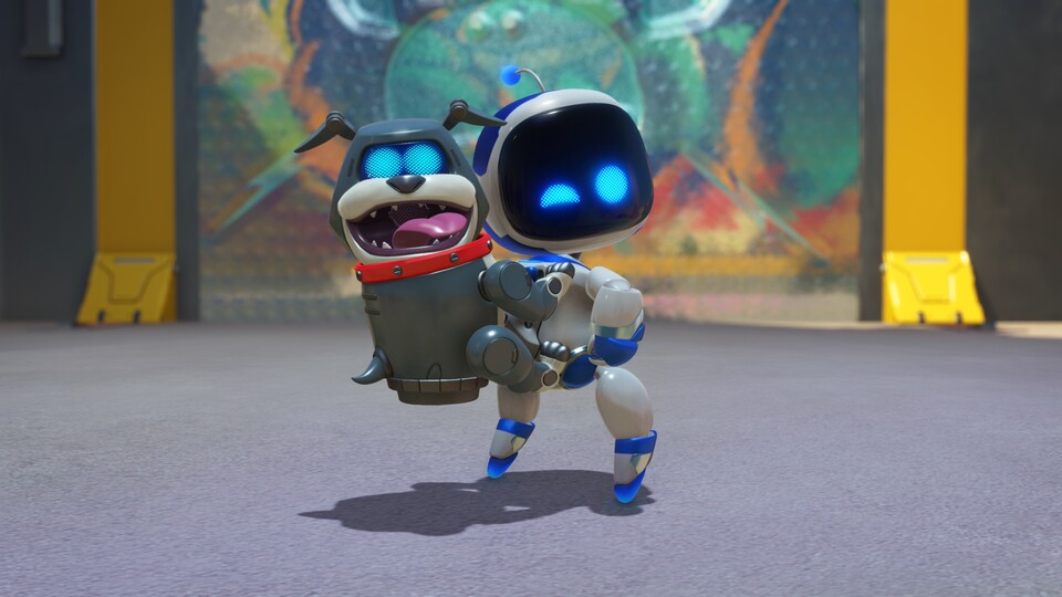 Mit Barkster auf dem Rücken kann Astro Bot einen Boost zünden.