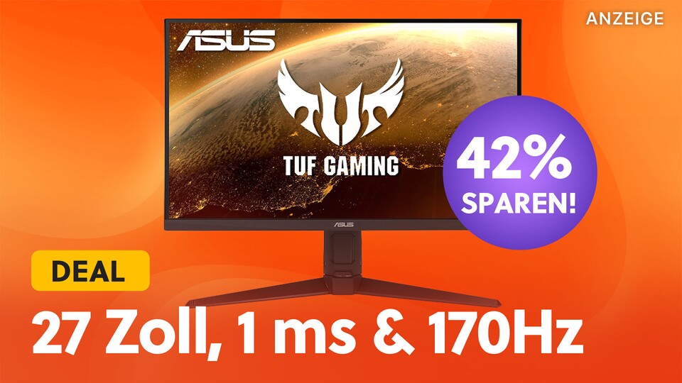 Da erblasst selbst der bevorstehende Amazon Prime Day: Der ASUS TUF Gaming VG27AQL1A Gaming Monitor ist aktuell fast zum halben Preis erhältlich!