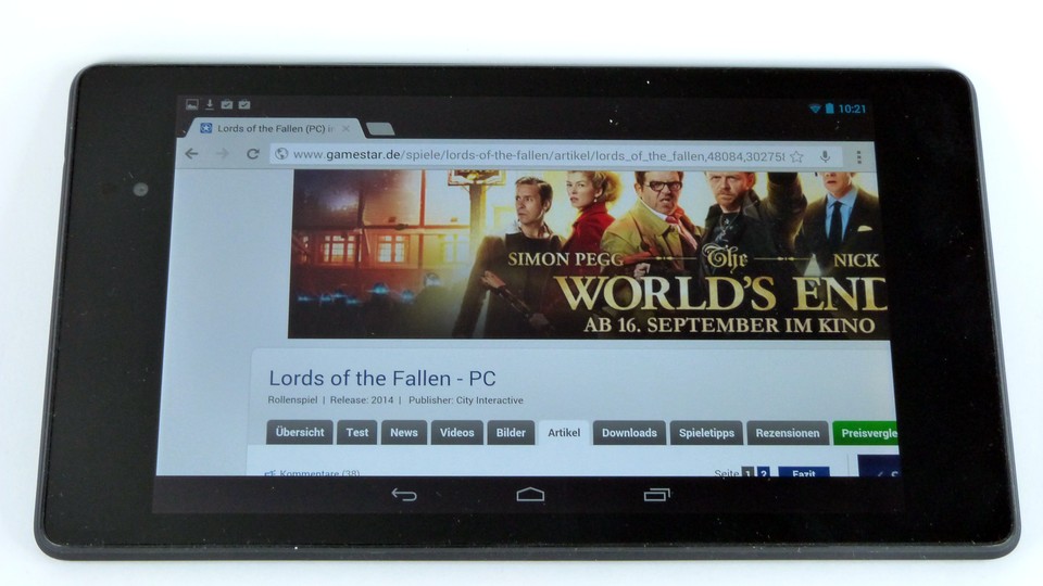 Das Google Nexus 7 aus dem Jahr 2012 verwendete einen Tegra 3-SoC von Nvidia.