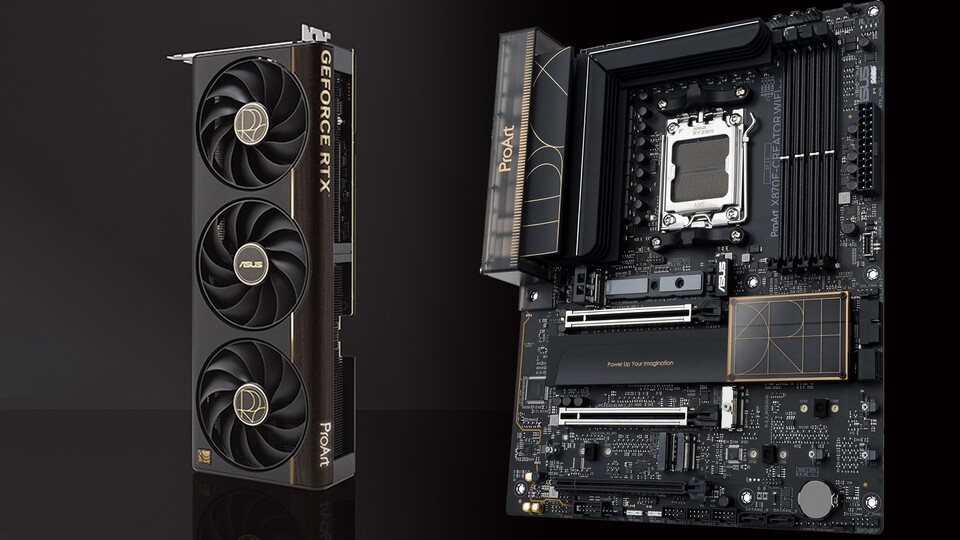 Neben den ProArt-GPUs gibt es auch passende Mainboards – diese kosten aber auch einiges.