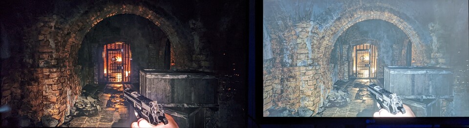 HDR auf dem ProArt-Monitor an (links)