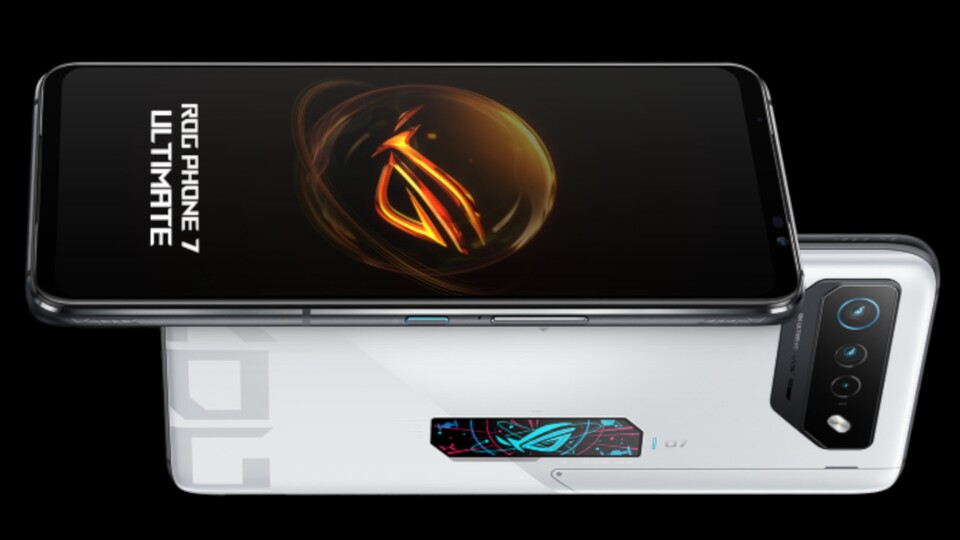 Das ROG Phone 7 Ultimate hat auf der Rückseite einen Bildschirm verbaut, der Animationen abspielen kann.