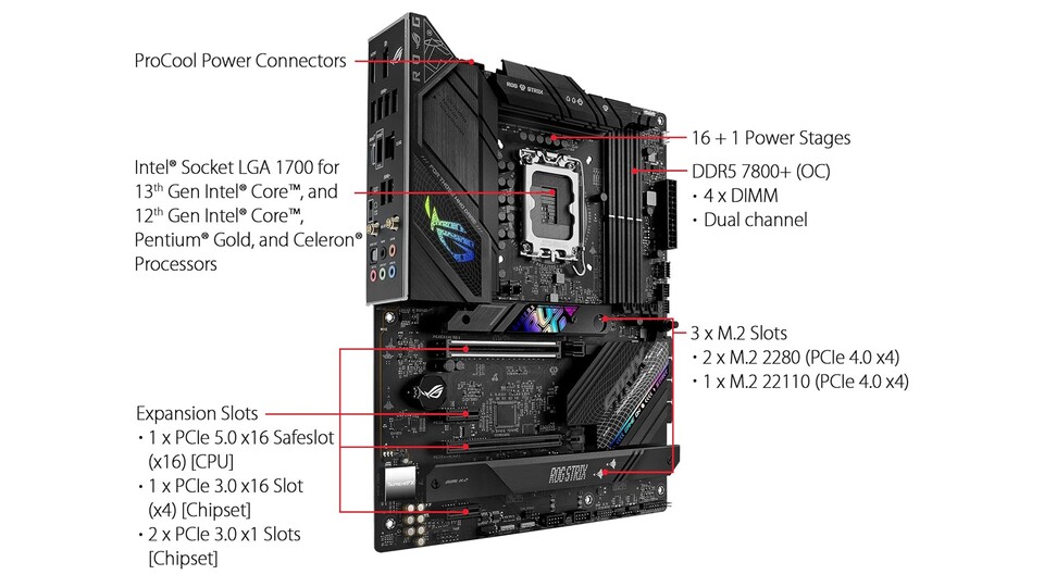 Auch auf drahtloser Ebene überzeugt das ASUS ROG Strix B760-F mit dem neuesten Intel Wi-Fi 6E-Standard, dank dem ihr atemberaubende Internetgeschwindigkeit genießen könnt!