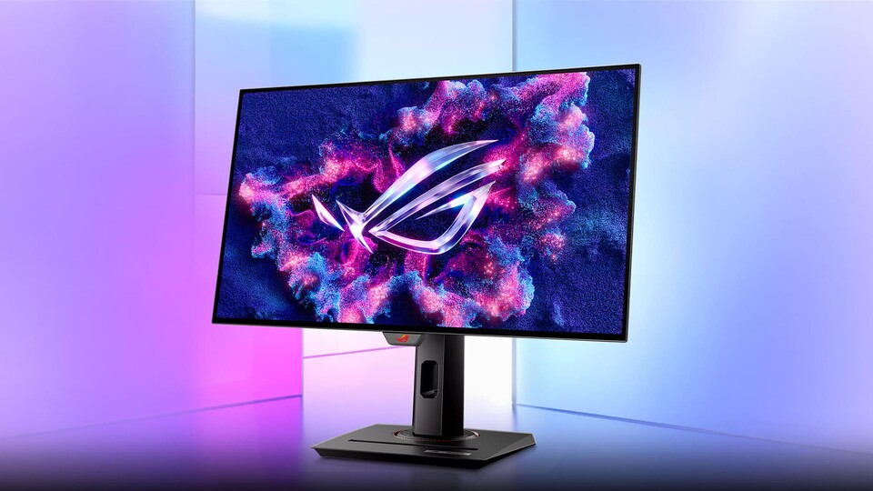 Der Standfuß meines XG27AQDMG ist auch noch minimal größer als der neue – meine drei Displays hängen aber sowieso an einem Arm.