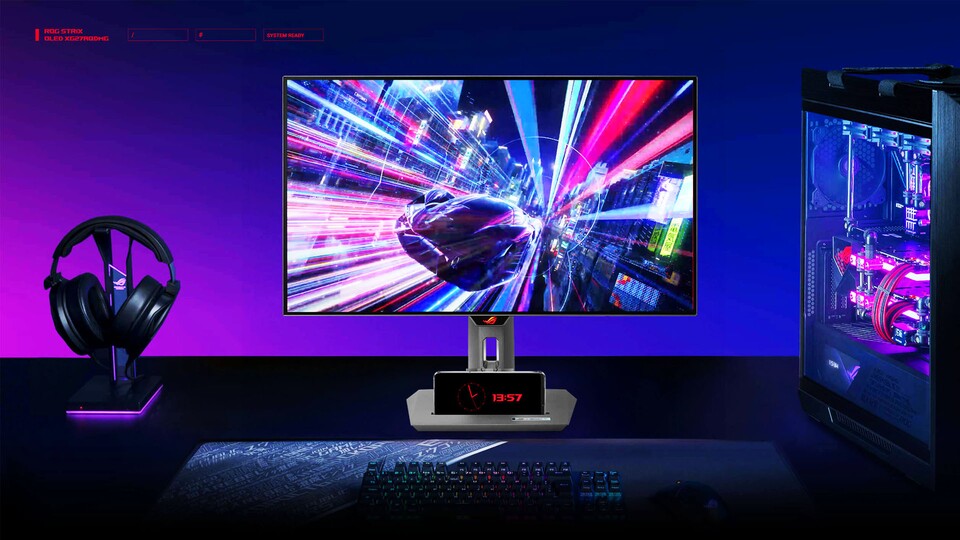 In einem abgedunkelten Zimmer spielt der OLED-Monitor seine Stärken besonders gut aus. In lichtgefluteten Räumen macht er jedoch ebenfalls eine exzellente Figur.