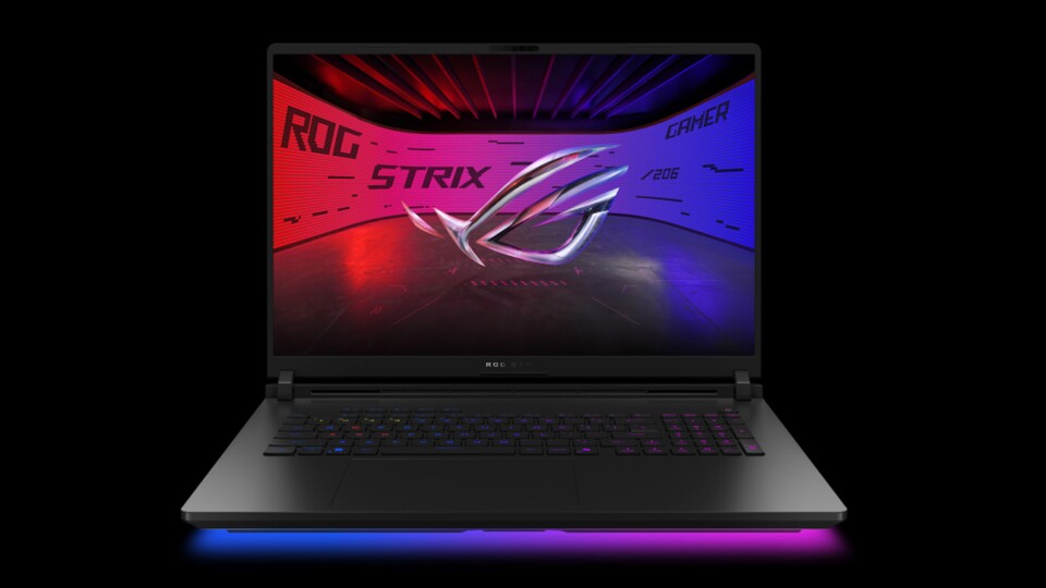 Der Asus ROG Strix Scar 18 ist groß, schnell und teuer. (Bildquelle: Asus)