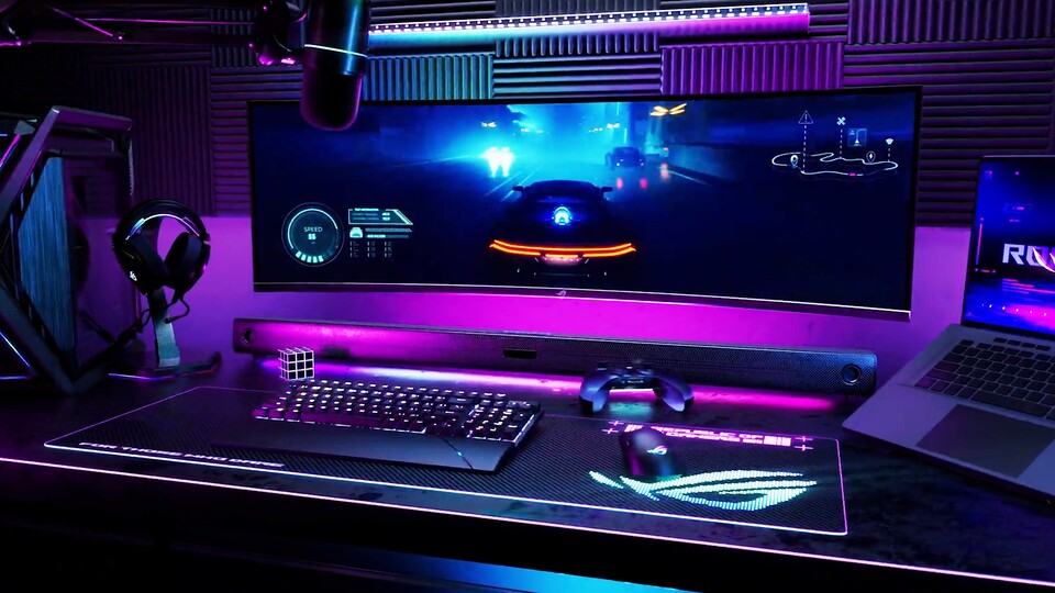 Ein Monitor, der locker für euren Schreibtisch reicht, um euch in die coolsten Spielewelten reinzuziehen.