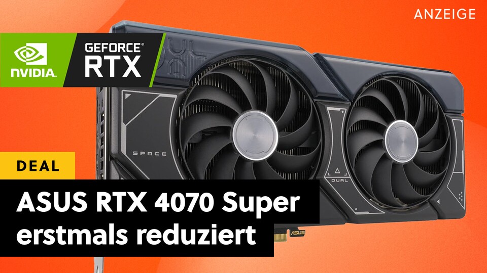 Die ASUS RTX 4070 Super ist eigentlich sehr preisstabil, doch jetzt gibt es sie mit großem Rabatt bei Amazon!