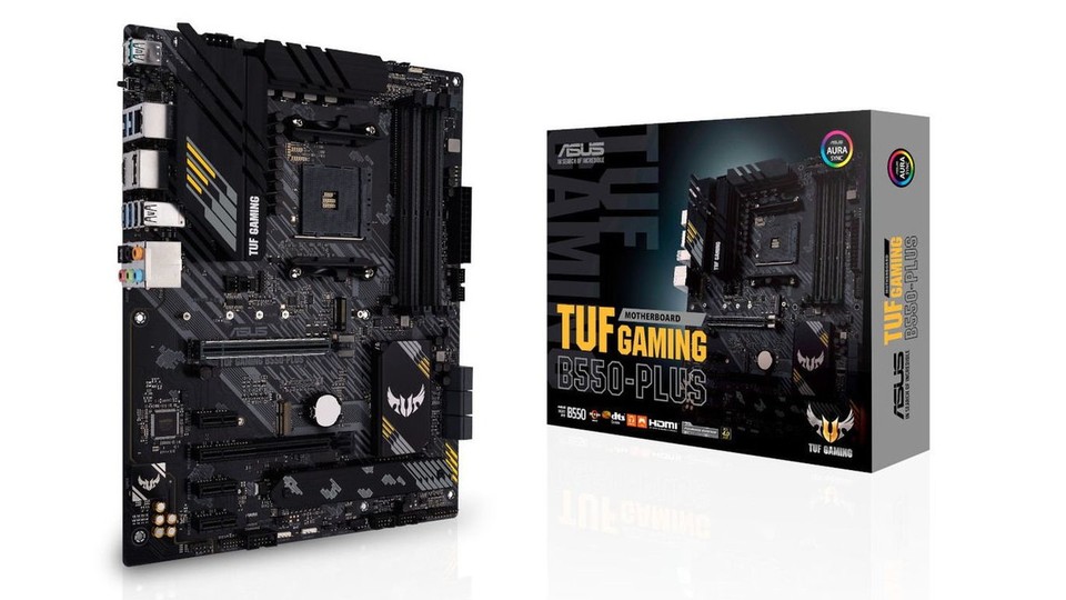 Das Asus TUF Gaming B550 Plus überzeugt mit sehr guter Ausstatung, hohen RAM-Taktraten und einem vertretbaren Preis von unter 180 Euro.*