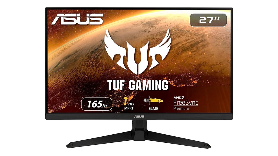 27 Zoll, 165Hz + 1ms Reaktionszeit: Beim ASUS TUF Gaming Monitor steht Geschwindigkeit an erster Stelle.