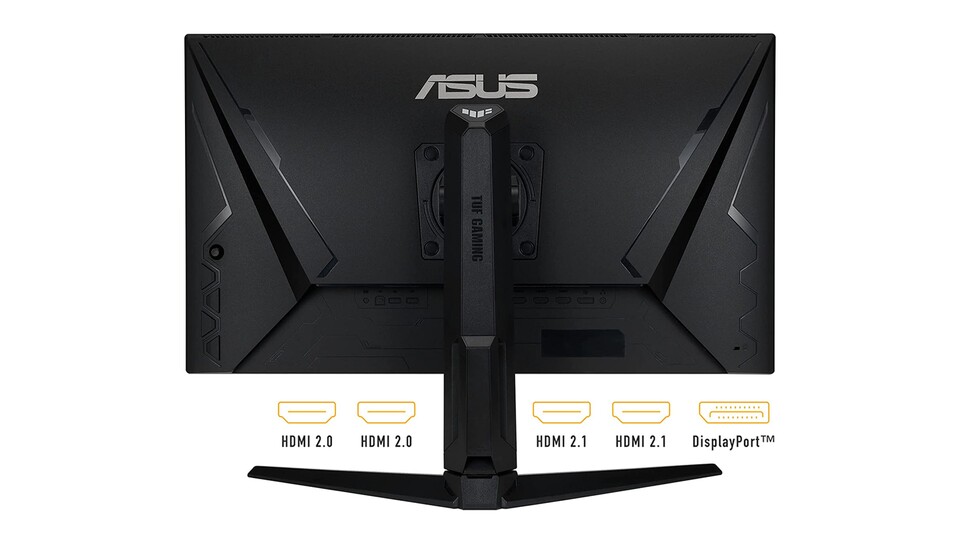 Mit zwei HDMI 2.1-Anschlüssen macht der ASUS TUF Gaming Monitor selbst ausgewachsenen OLED TVs Konkurrenz.