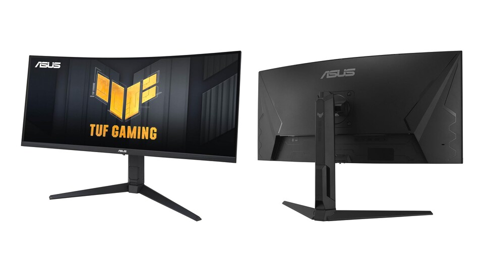 Der große Standfuß gibt dem Monitor den nötigen Halt. Ihr könnt ihr aber auch gegen euren eigenen VESA-Monitorarm tauschen.