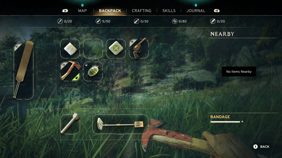 In unserem Inventar ist nur begrenzt Platz für Waffen, Munition und andere wichtige Gegenstände.