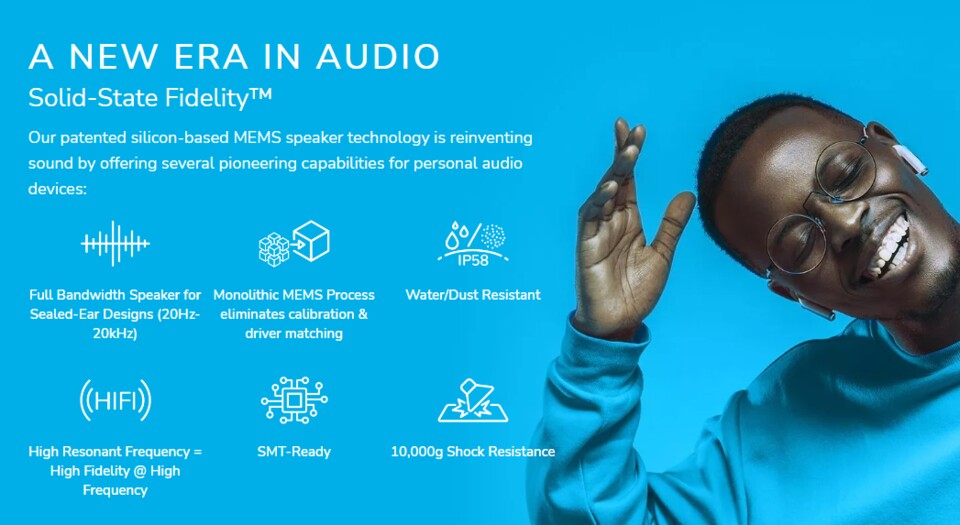 Die verschiedene Eigenschaften der Mikro-Lautsprecher von xMEMS. (Bild: (xMEMS)