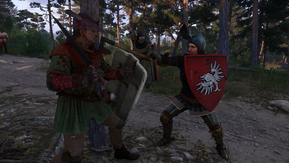 Äxte eignen sich für den Kampf gegen gut gerüstete Gegner mit Schilden.