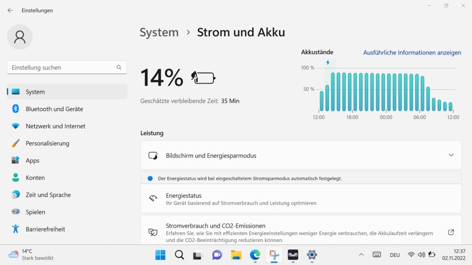 Dem Akku des Ayaneo geht recht schnell die Puste aus, wenn ihr nicht nur genügsame Titel spielt.