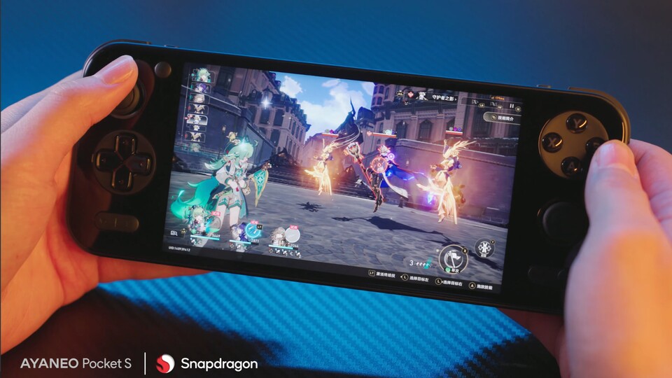 Der Ayaneo Pocket S will als mobiler Handheld für Spiele wie Honkai: Star Rail überzeugen. (Quelle: Ayaneo via YouTube)