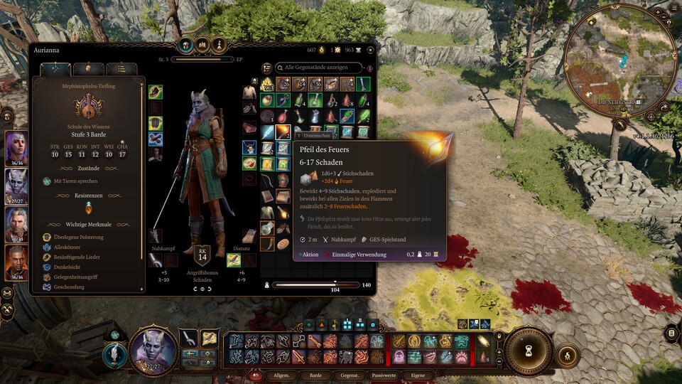 Sammelt Pfeile ein, wo immer ihr sie findet: Ihre Wirkung ergänzt ein breites Zauberarsenal, ohne Zauberplätze zu verbrauchen.