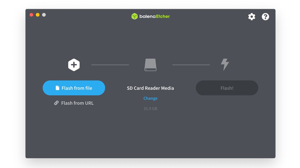 balena Etcher hilft euch Speichermedien bootfähig zu machen. Bidlquelle: balena