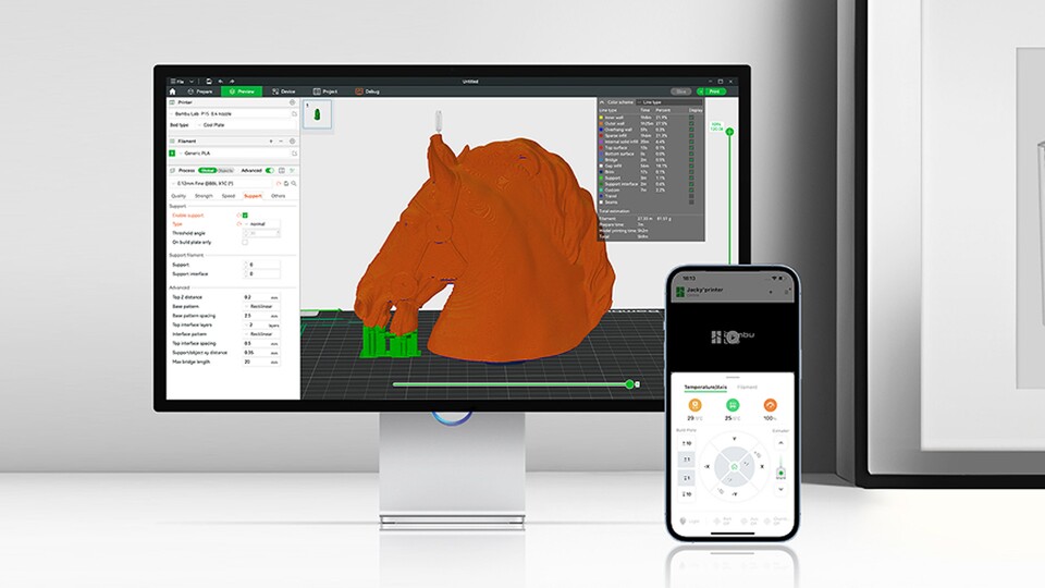 Zum Drucken mit dem P1S braucht ihr kein Studium in 3D-Design – einfach fertige Modelle von MakerWorld runterladen und drucken lassen.