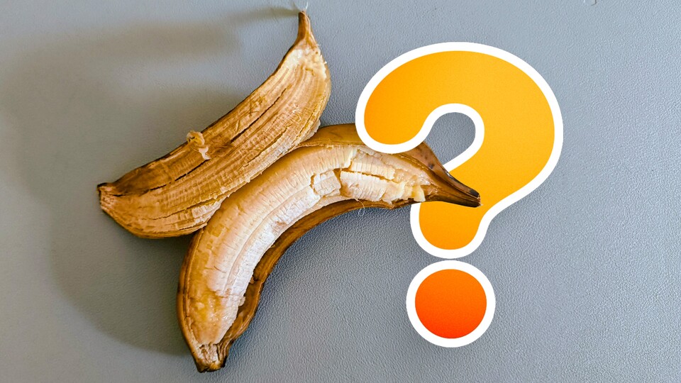 So kann eine Banane aussehen, die vier Wochen lang in einem verschlossenen Glas aufbewahrt wurde.