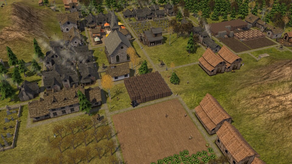 Spiele wie Banished laufen auf dem Yoga 2, aber nur in niedrigen Details und in geringer Auflösung flüssig.