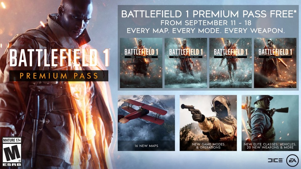 Als Vorbereitung auf Battlefield 5 schenkt uns EA Zugriff auf alle Inhalte von Battlefield 1.