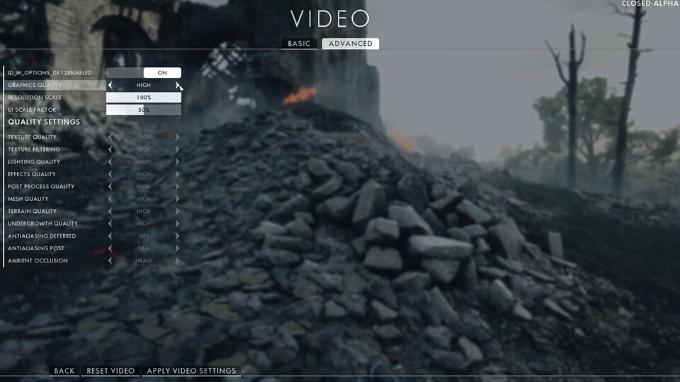 Battlefield 1 bekommt wohl einen DirectX-12-Support. Darauf deutet ein Menüpunkt in der Closed-Alpha-Version des Shooters hin.