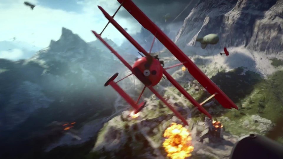 Als Story zu heiß, als Multiplayer-Skin in Ordnung: Richthofens Dreidecker-Jagdflugzeug in Battlefield 1.