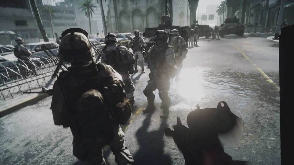 Bild aus dem ersten Trailer mit Spielszenen aus Battlefield 3.