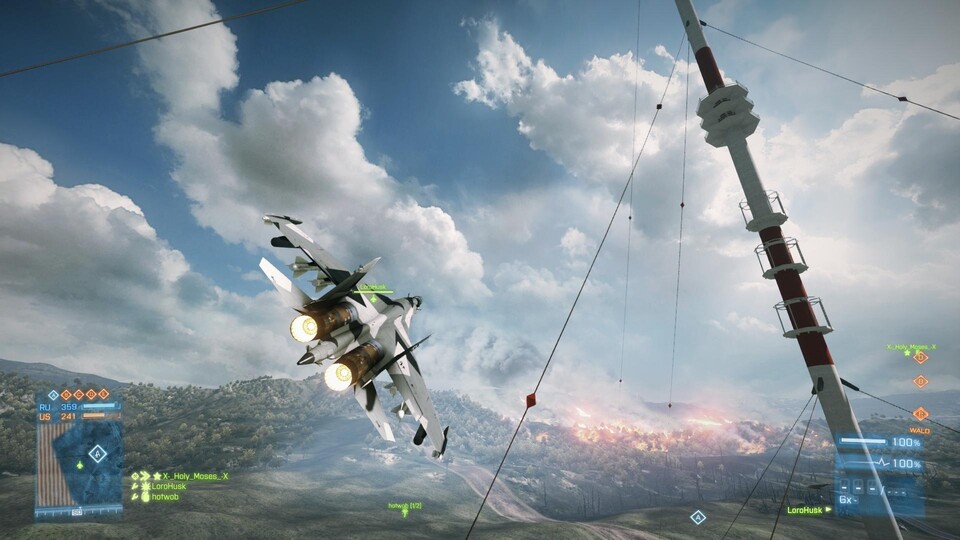Die Kampfjets in Battlefield 3 sind eine mächtige Waffe. Vor Allem gegen feindliche Fahrzeuge.