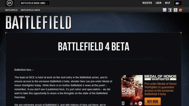 Die Beta von Battlefield 4 beginnt im Herbst 2013.