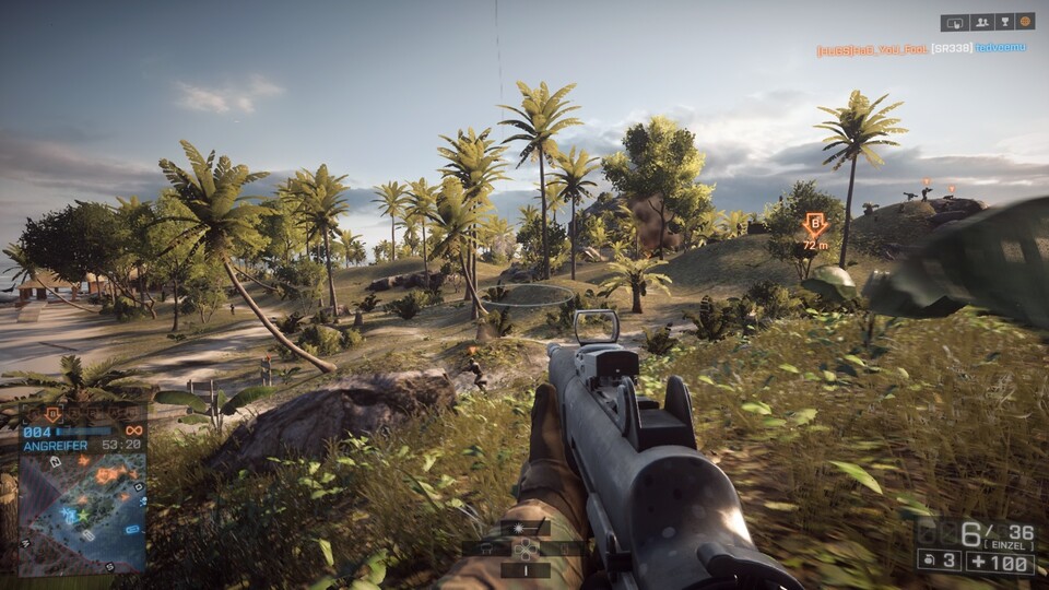 Battlefield 4 erschien ungefähr zur selben Zeit wie die Next-Gen-Konsolen. Auf der Xbox One läuft es nur in 1280x720 Pixeln, die PlayStation 4 schafft immerhin 1440x900 Pixel (jeweils bei 60 Bildern pro Sekunde).