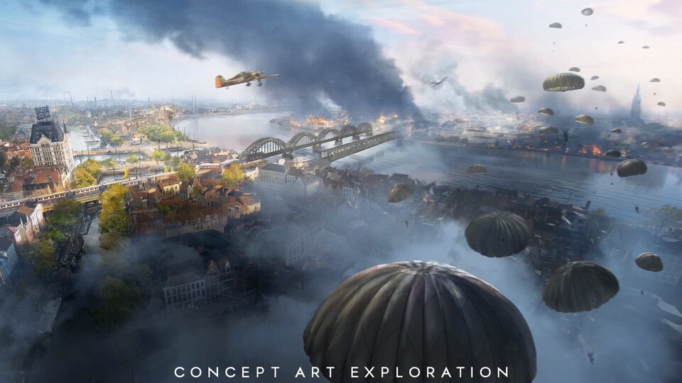 In Battlefield 5 springen die Angreifer aus Flugzeugen und können aus jeder Himmelsrichtung attackieren.
