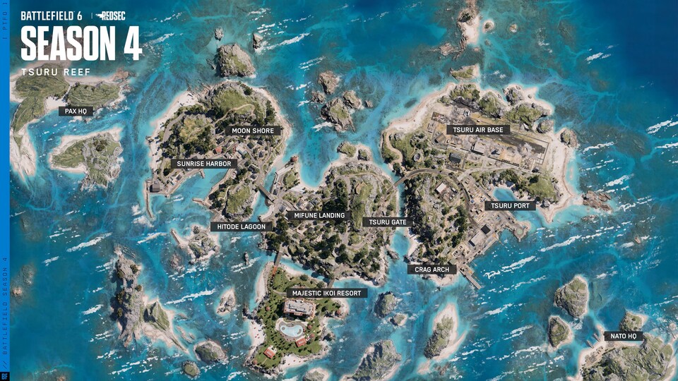Platz gibt es auf Tsuru Reef reichlich.
