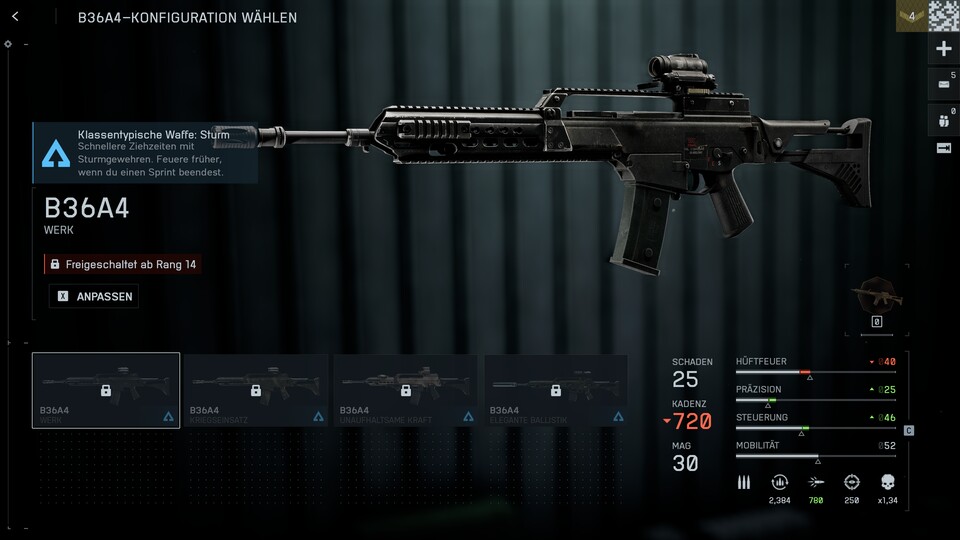 Wer Sturmgewehre mag, sollte unbedingt einen Blick auf die B36A4 werfen. 