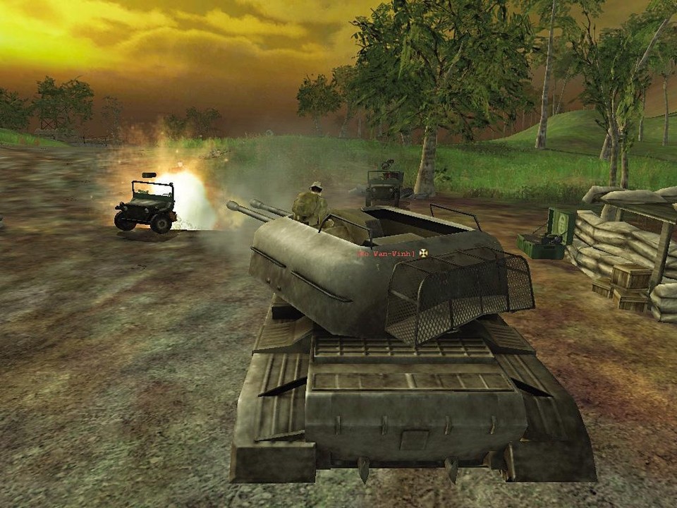 Der Flak-Panzer der Vietnamesen ist auch gegen Bodenfahrzeuge effektiv. 