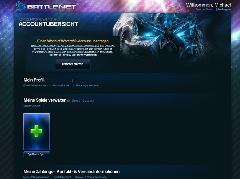Die World-of-Warcraft-Konten werden ans Battlenet gebunden.