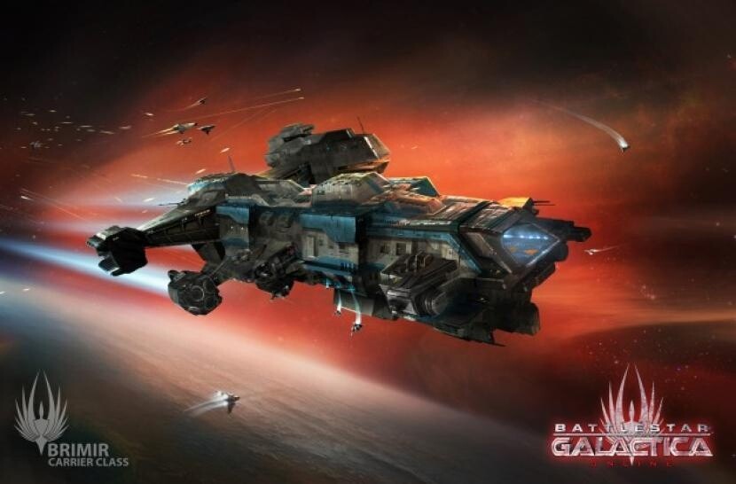 Die Träger der Brimir-Klasse sind die größten Schiffe im Onlinespiel Battlestar Galactica Online.
