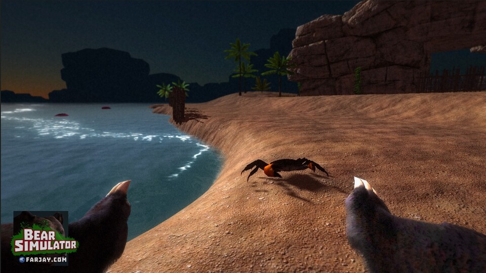 Sogar ein »romantischer« Strandspaziergang soll im Bear Simulator möglich sein.