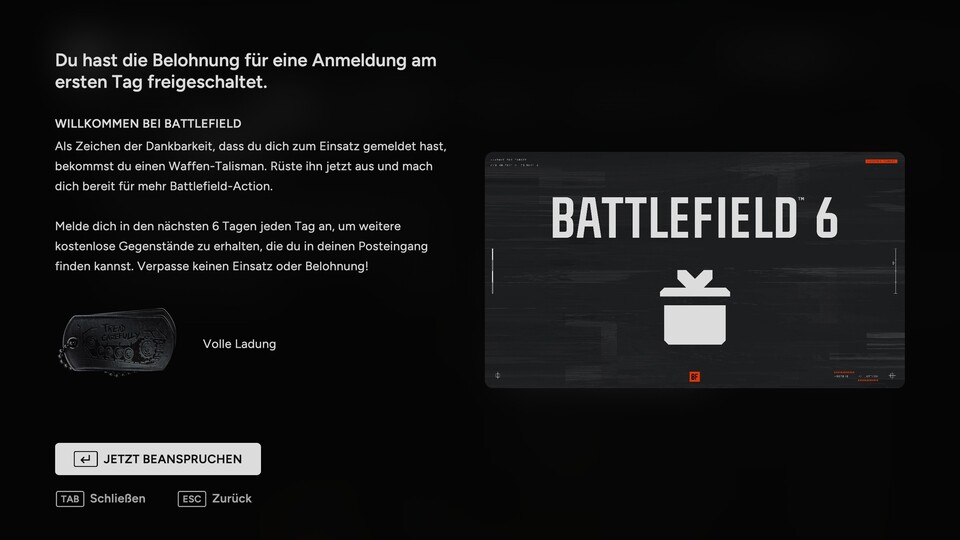 Um die Belohnung nutzen zu können, müsst ihr sie zuerst freischalten.