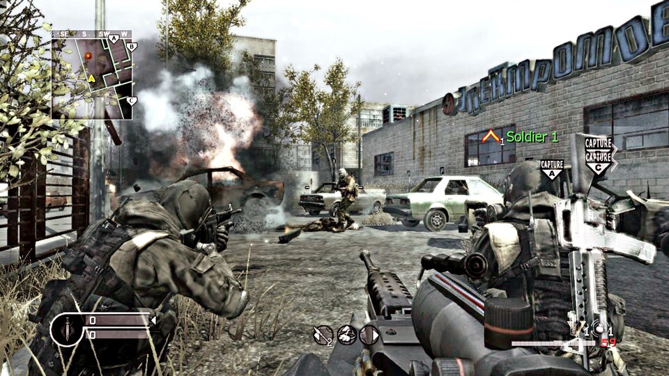 Call of Duty 4 bietet im Mehrspielermodus ein ähnliches Belohnungssystem wie Rainbow Six: Vegas 2, erhielt aber dennoch ein USK-Siegel.