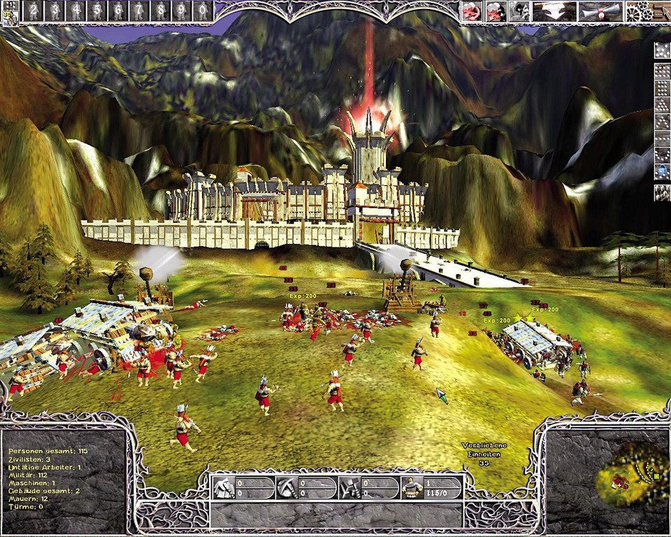 Richtig große Belagerungen gibt's nur im Multiplayer-Modus - mit vorgefertigten Armeen und Burgen sowie stationären Katapulten.